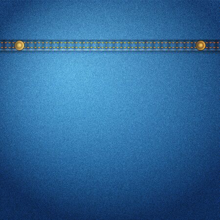 Blue denim background with stitch. Vector illustration.のイラスト素材