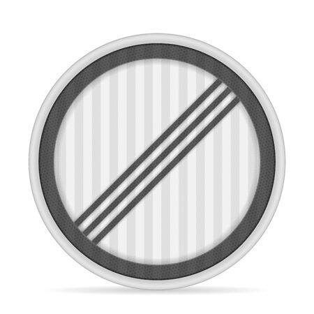 End of all restrictions road sign on a white background. Vector illustration.のイラスト素材