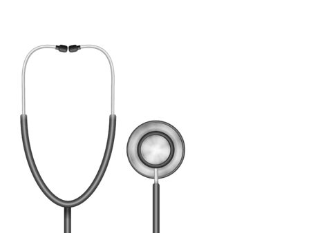 Stethoscope on a white background. Vector illustration.のイラスト素材