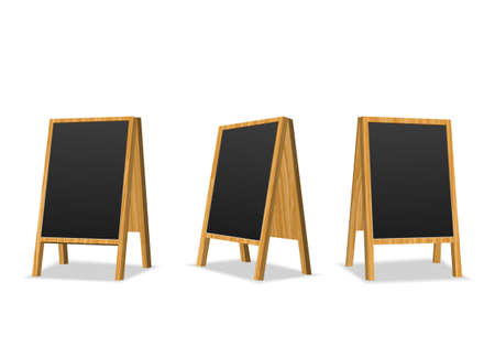 Advertising stands on a white background. Vector illustration.のイラスト素材