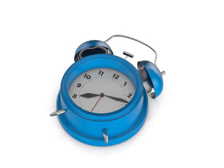 Alarm clock on a white background. 3d illustration.の写真素材