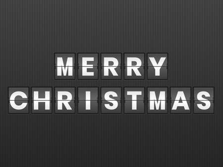 Flip clock Merry Christmas text. Vector illustration.のイラスト素材