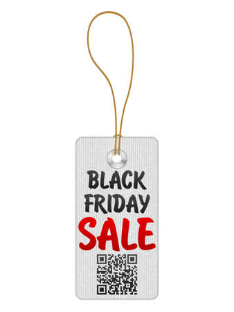 Black friday tag on a white background. Vector illustration.のイラスト素材