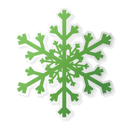 Sticker snowflake on a white background. Vector illustration.のイラスト素材