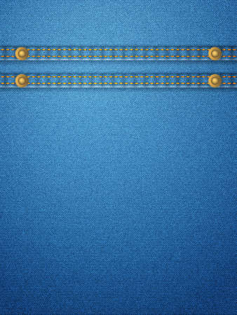 Blue denim background with stitch. Vector illustration.のイラスト素材