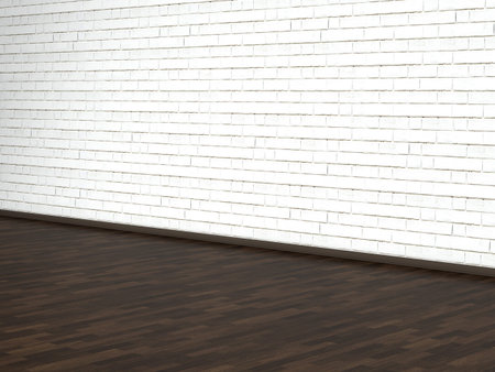 Empty room in a house. 3d illustration.