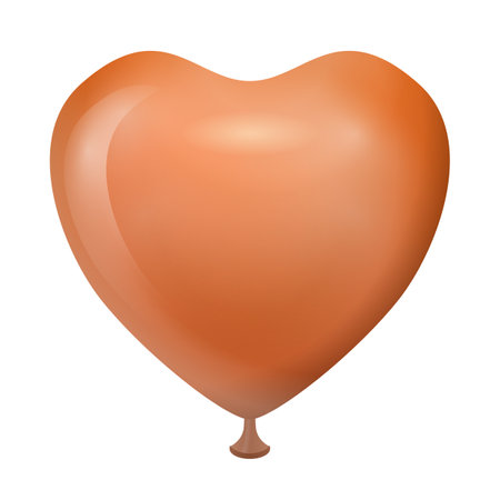 Heart balloon on a white background. Vector illustration.のイラスト素材