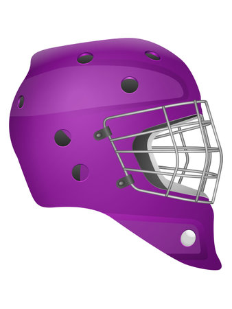 Hockey goalie mask on a white background. Vector illustration.のイラスト素材