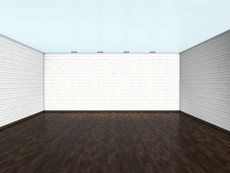 Empty room in a house. 3d illustration.の写真素材