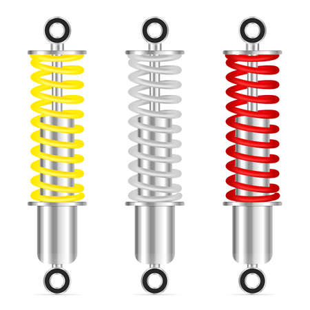 Shock absorbe set on a white background. Vector illustration.のイラスト素材
