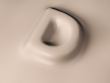 Wax letter D background. 3d illustration.の写真素材