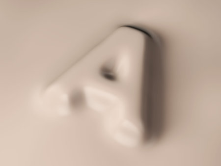 Wax letter A background. 3d illustration.