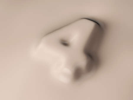 Wax number four background. 3d illustration.の写真素材