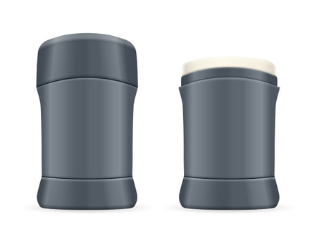 Stick deodorant set on a white background. Vector illustration.