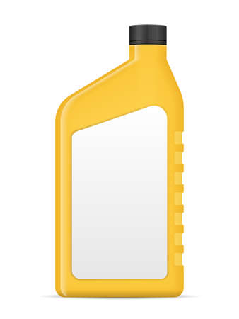 Motor oil bottle on a white background. Vector illustration.のイラスト素材