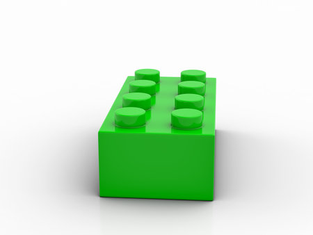 Toy block on a white background. 3d illustration.の写真素材