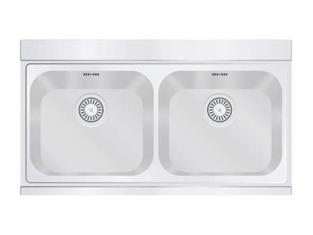 Kitchen sink on a white background. Vector illustration.のイラスト素材