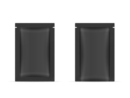 Sachet set on a white background. Vector illustration.のイラスト素材