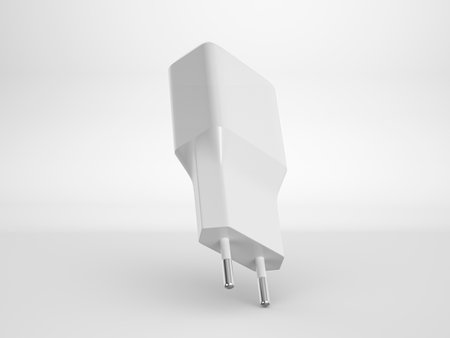 Phone charger on a white background. 3d illustration.の写真素材