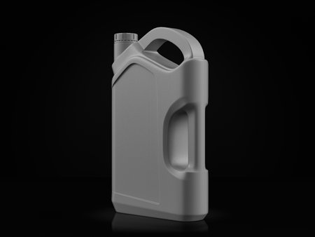 Motor oil bottle on a black background. 3d illustration.の写真素材