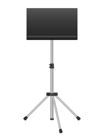 Music staff stand on a white background. Vector illustration.のイラスト素材