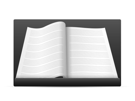 Music staff on a sheet stand on a white background. Vector illustration.のイラスト素材