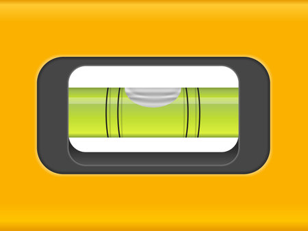 Spirit level bubble close-up. Vector illustration.のイラスト素材