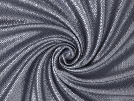 Background formed by twisted patterned metal. 3d illustration.