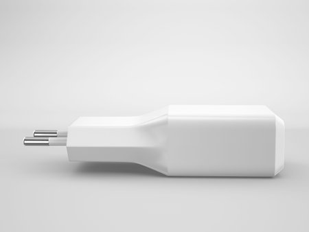 Phone charger on a white background. 3d illustration.