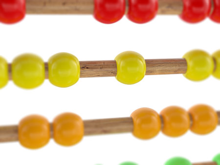 Abacus on a white background. 3d illustration.
