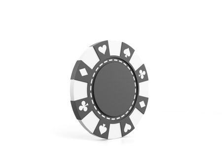Casino chip on a white background. 3d illustration.の写真素材