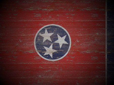 Old wooden Tennessee state flag background. 3d illustration.の写真素材