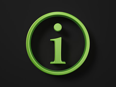 Info symbol on a black background. 3d illustration.の写真素材