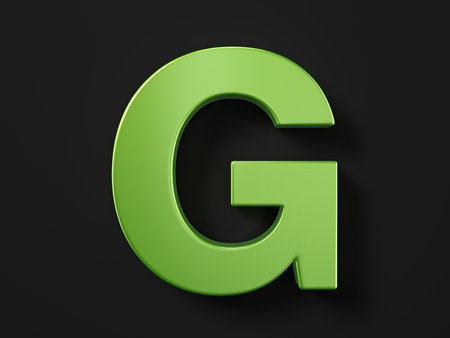Car paint letter G on a black background.の写真素材