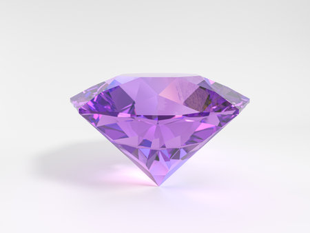 Diamond on a white background. 3d illustration.の写真素材