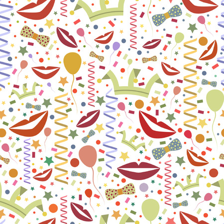 seamless pattern for Apric Fool's Day or Birthday.Funny backgroundのイラスト素材