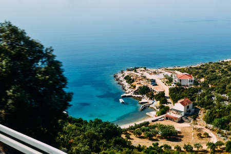 Landscapes of Croatia from a busの写真素材