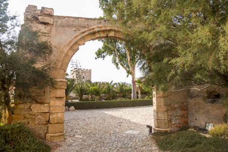 Are the gardens and fountains of La Alcazaba monument located in Almeria (Spain). A fortress built by the Arabs to protect Christiansのeditorial素材
