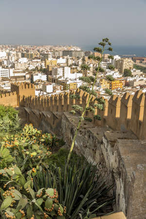 Are the gardens and fountains of La Alcazaba monument located in Almeria (Spain). A fortress built by the Arabs to protect Christiansのeditorial素材