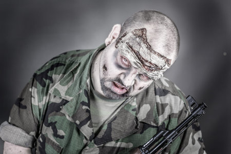 is a disguised military soldier with a rifle