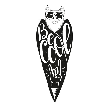 Funny typography poster with calligraphy wordsのイラスト素材