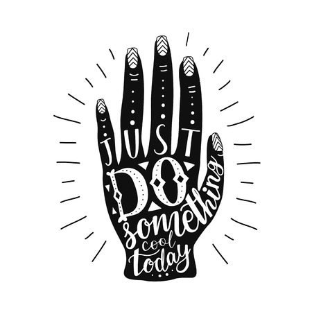 Motivational typography poster with inspirational quoteのイラスト素材