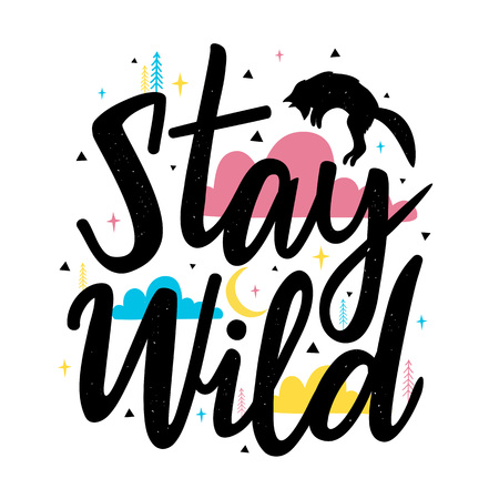 Colored typography inspirational poster with handwritten wordsのイラスト素材