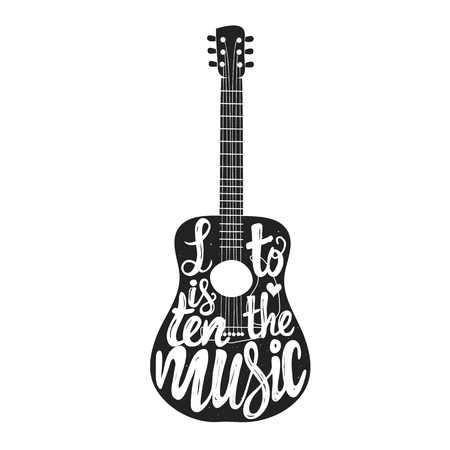 Monochrome black and white inspiration typography poster. Hand drawn style hipster print designのイラスト素材
