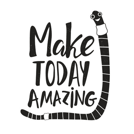 Typography poster with inspirational lettering text and animal. T-shirt design, home decoration, greeting or postal cards artのイラスト素材
