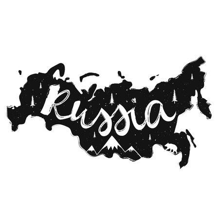 Lettering word, black and white typography poster, vintage print designのイラスト素材