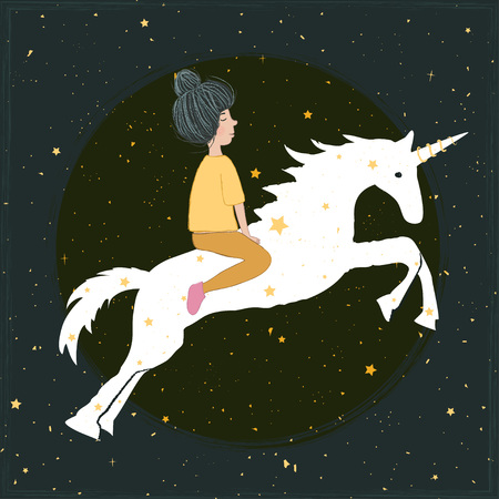 Magic greeting card designのイラスト素材