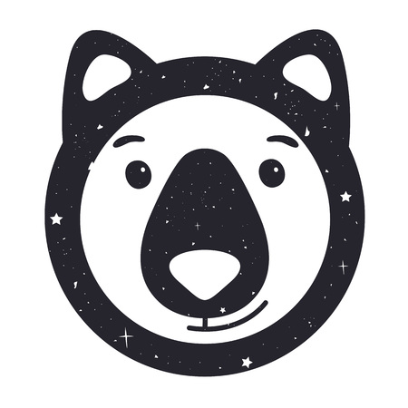 Black and white print design, home decoration poster, emblem templateのイラスト素材