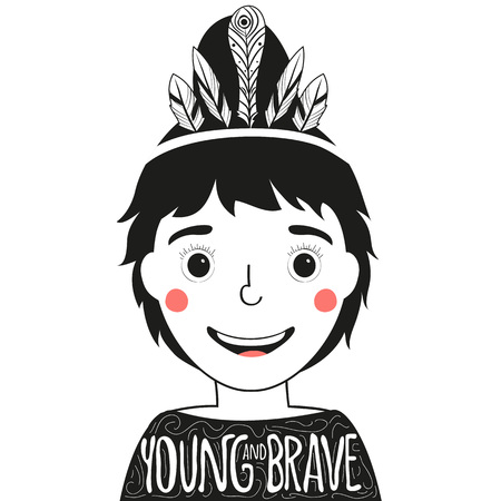 Inspiration childish poster, cute print designのイラスト素材