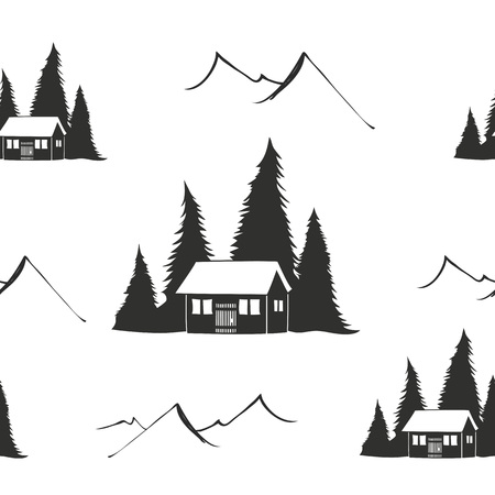 Black and white doodle style print designのイラスト素材